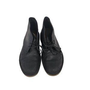 Clarks Mens Bushacre Chukka Boot Black Comfort Preppy Oiled Leather US/11